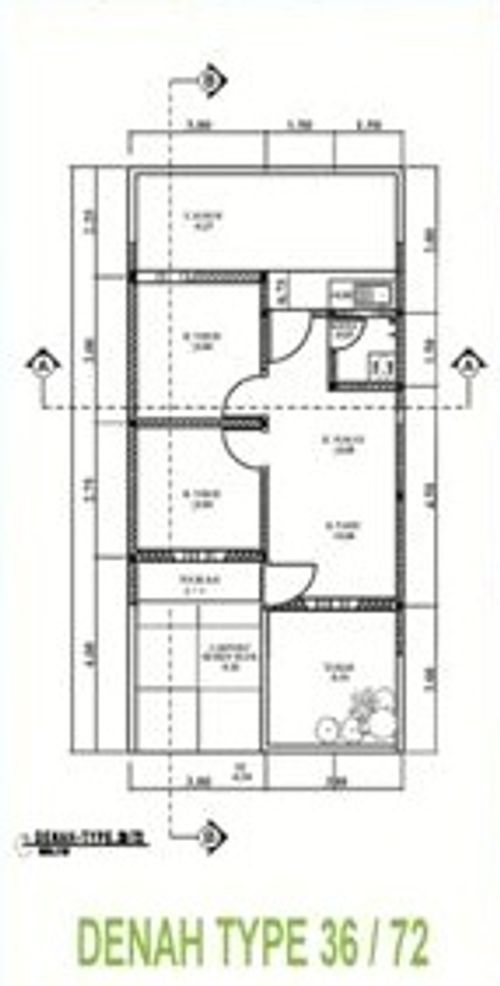 foto denah rumah tipe 36/72 perumahan Villa Cendana Residence 3