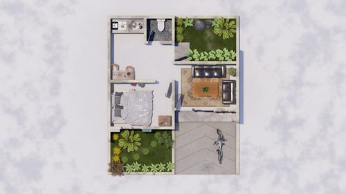 foto denah rumah tipe 30 perumahan PESONA BUMI KLEMUNAN