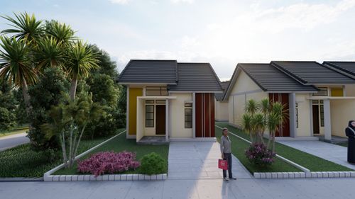 foto tampak rumah tipe 36/159 perumahan Mulia Residence 2