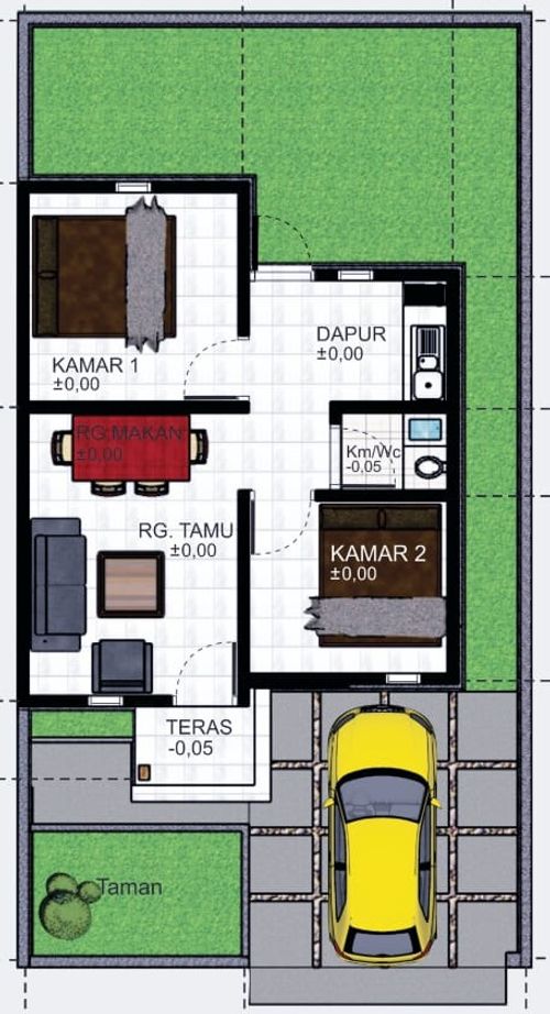 foto denah rumah tipe NEW PRODUK SUBSIDI perumahan PERUMAHAN BUANA HIJAU RESIDENCE