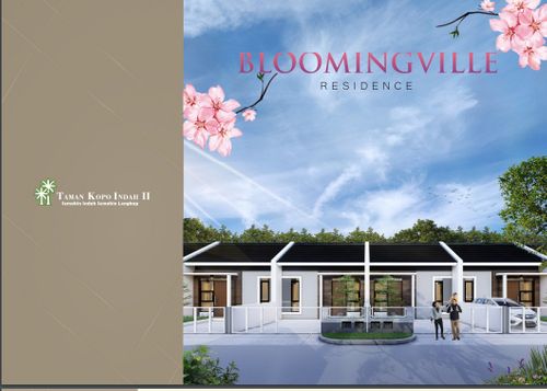 foto tampak rumah tipe LOTUS F perumahan BLOOMINGVILLE
