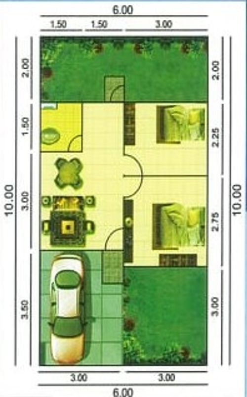 foto denah rumah tipe KPR SUBSIDI 2018 perumahan RAJEG HILL RESIDENCE 