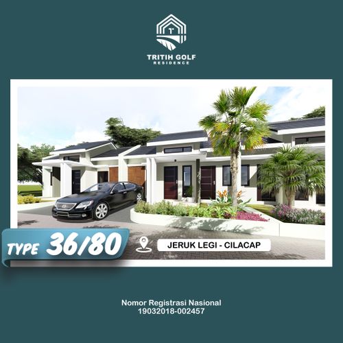 foto tampak rumah tipe 36/80 (268K) 2022 perumahan Tritih Golf Residence