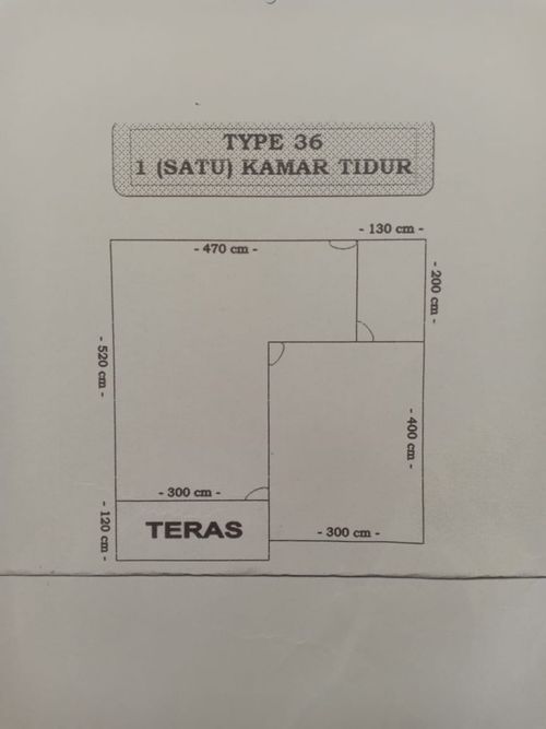 foto denah rumah tipe 36 perumahan CEMPAKA GARDENIA PARK