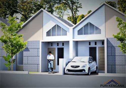 foto tampak rumah tipe 30/60 perumahan PURI KENCANA LUMAJANG
