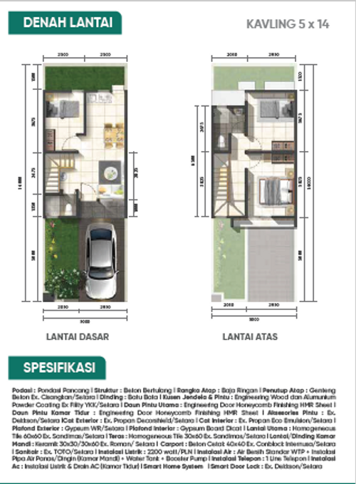 foto denah rumah tipe CEMARA M05 perumahan PERUMAHAN CITRA 8 TYPE CEMARA