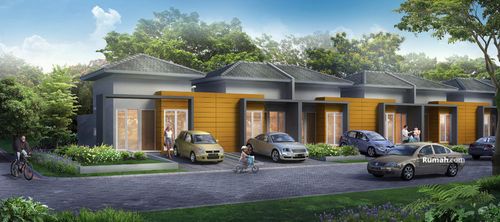 foto tampak rumah tipe SPINOSA perumahan Perumahan CitraLake Sawangan, Depok, Jawa Barat