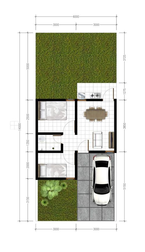 foto denah rumah tipe 30 perumahan MAHAMERU RESIDENCE
