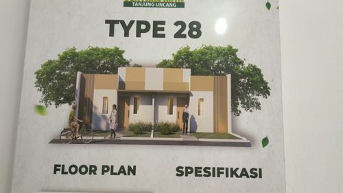 foto denah rumah tipe 28/72 perumahan Perumahan Central Raya