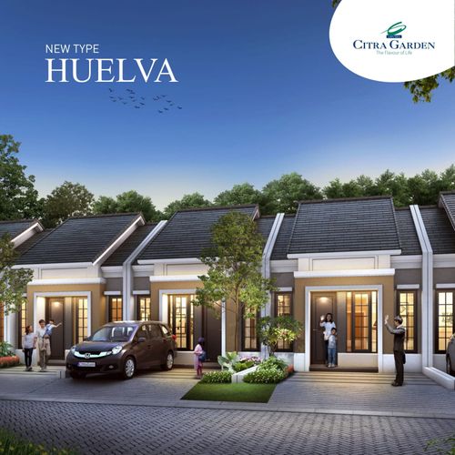 foto tampak rumah tipe HUELVA STANDARD perumahan CITRA GARDEN GOWA