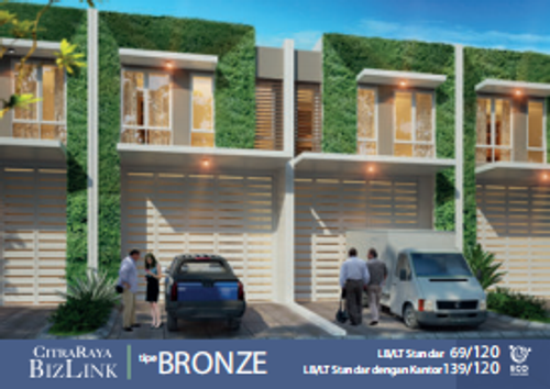 foto tampak rumah tipe BRONZE perumahan CITRA RAYA - CLUSTER BIZLINK P & Q