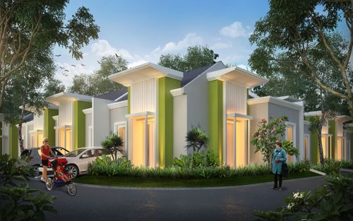 foto tampak rumah tipe REGIA perumahan CITRA GARDEN GOWA