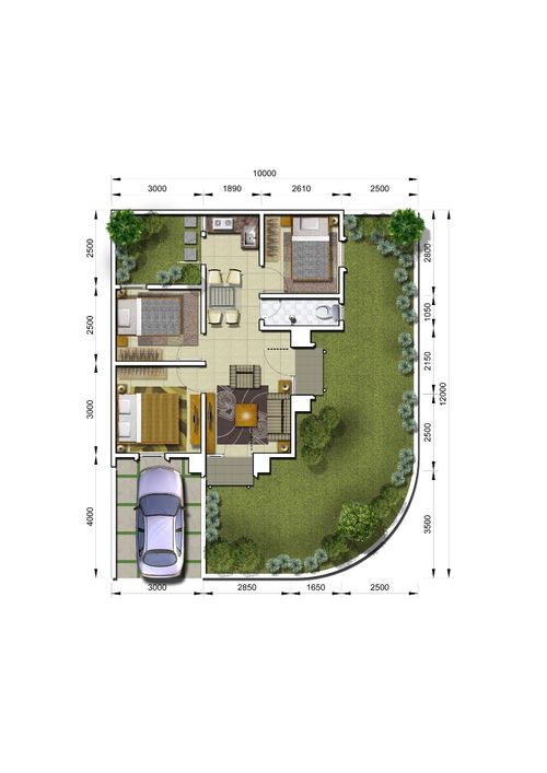 foto denah rumah tipe REGIA perumahan CITRA GARDEN GOWA