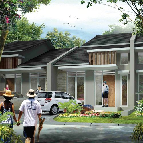 foto tampak rumah tipe 53/193 perumahan Sentul Alaya