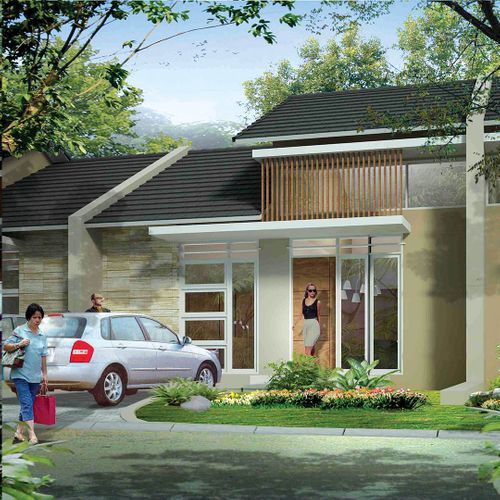 foto tampak rumah tipe 73/235 perumahan Sentul Alaya