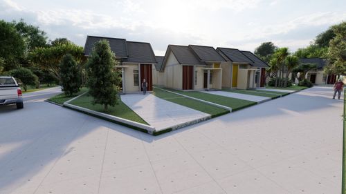 foto tampak rumah tipe 36/169 perumahan Mulia Residence 2