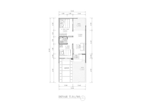 foto denah rumah tipe 31 perumahan PORIS RESIDENCE