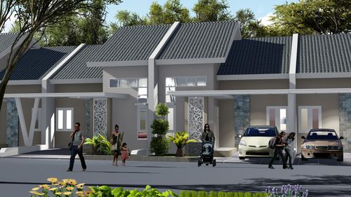 foto tampak rumah tipe 50 perumahan GRAND SULAWESI ANTANG