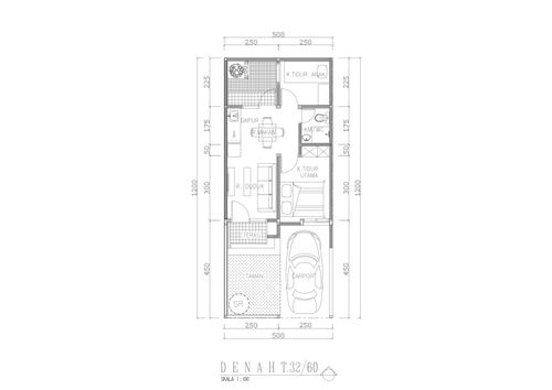 foto denah rumah tipe 32 perumahan PORIS RESIDENCE