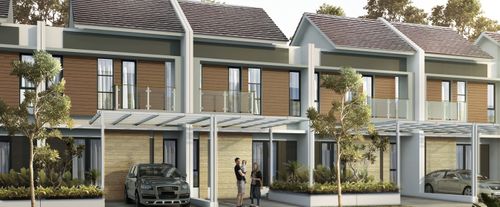 foto tampak rumah tipe Naraya perumahan CLUSTER ALBASIA & LAVESH KHI