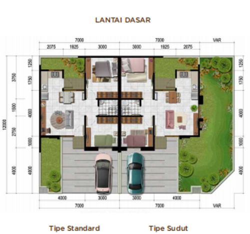 foto denah rumah tipe PROSPERO STD perumahan CITRA RAYA -CLUSTER AVANTE