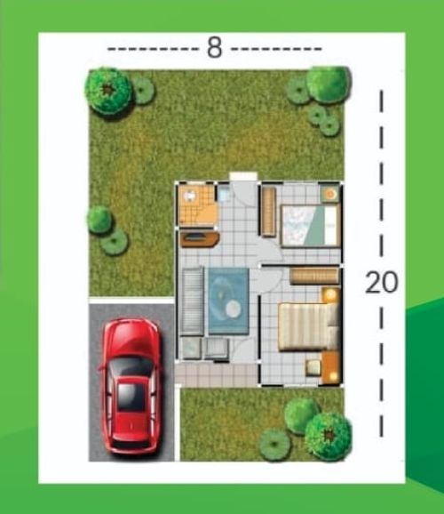 foto denah rumah tipe Alfa Gold perumahan PESONA ALFA SINERGIA TAHAP KE-2