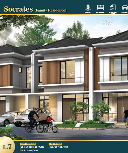 foto tampak rumah tipe SOCRATES 5 STANDAR perumahan CITRA RAYA - CLUSTER ACADEMIA PAVILION