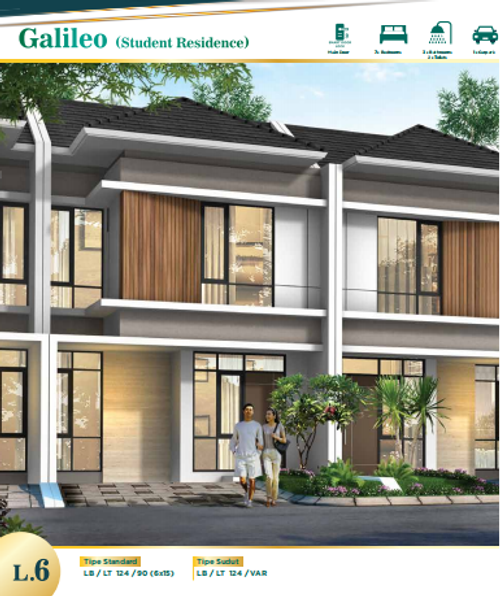 foto tampak rumah tipe GALILEO STANDAR perumahan CITRA RAYA - CLUSTER ACADEMIA PAVILION
