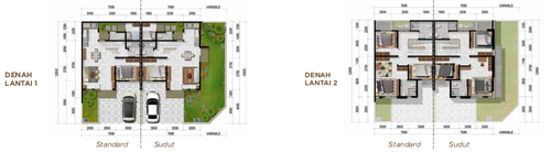 foto denah rumah tipe BANYAN 1 STANDAR perumahan CITRA ECOPOLIS RAYA - CLUSTER THE TREES/PINE TREES