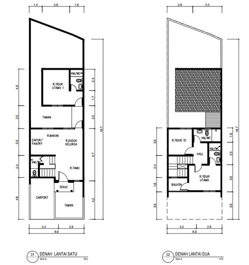 foto denah rumah tipe Paras Courtyard 2 perumahan SYNTHESIS HOMES