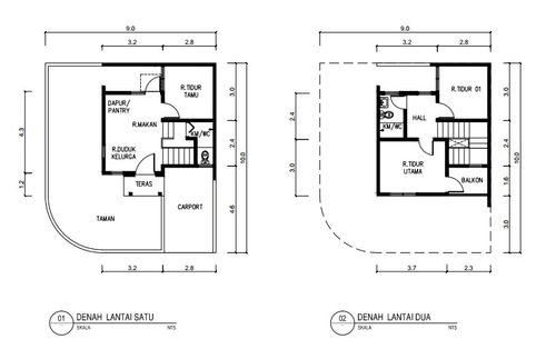 foto denah rumah tipe Paras Corner 3 perumahan SYNTHESIS HOMES