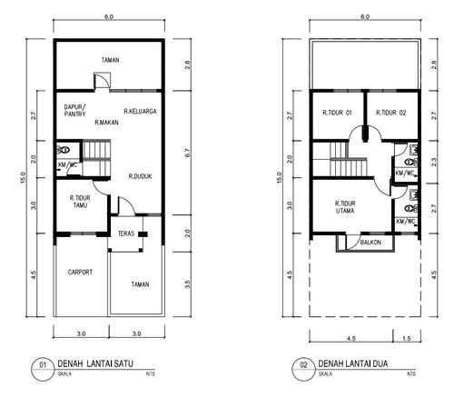 foto denah rumah tipe Andesit Standard 5 perumahan SYNTHESIS HOMES