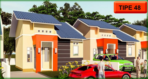 foto tampak rumah tipe 48/281 perumahan PURI KELAPA GADING
