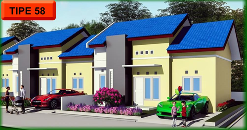 foto tampak rumah tipe 58/304 perumahan PURI KELAPA GADING