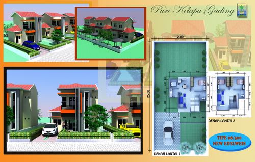 foto denah rumah tipe 98/450 perumahan PURI KELAPA GADING