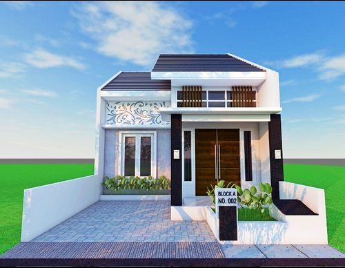 foto tampak rumah tipe 42 perumahan Griya Kencana Paninggaran