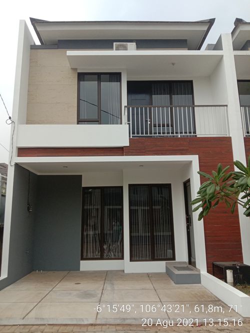 foto tampak rumah tipe Amedia perumahan The Amari Bintaro