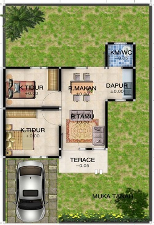 foto denah rumah tipe 36/113 perumahan PERUMAHAN AQILA 3
