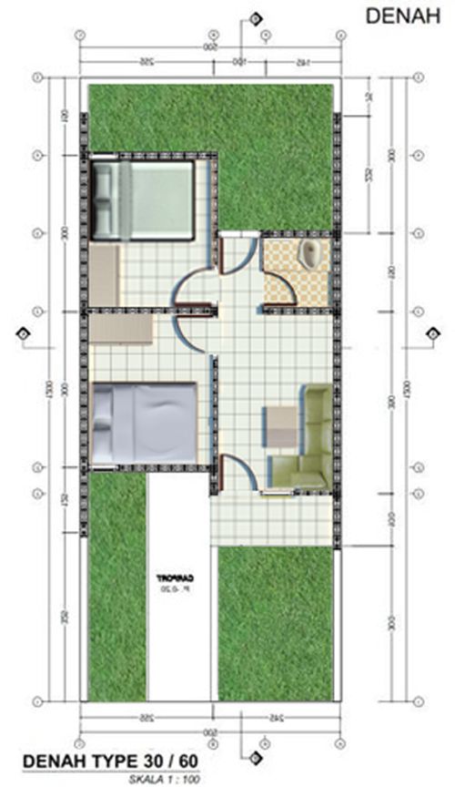foto denah rumah tipe 30 perumahan REKA VILLAGE