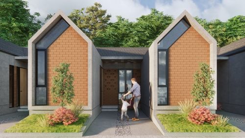 foto tampak rumah tipe 36 perumahan REKA VILLAGE