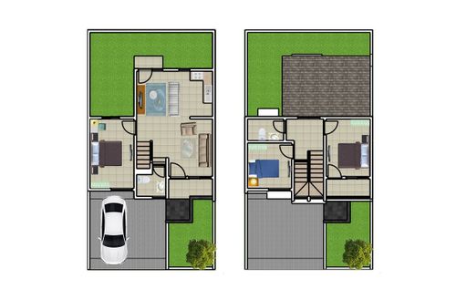 foto denah rumah tipe 92 perumahan THE GARDENS CIREBON BLOK E