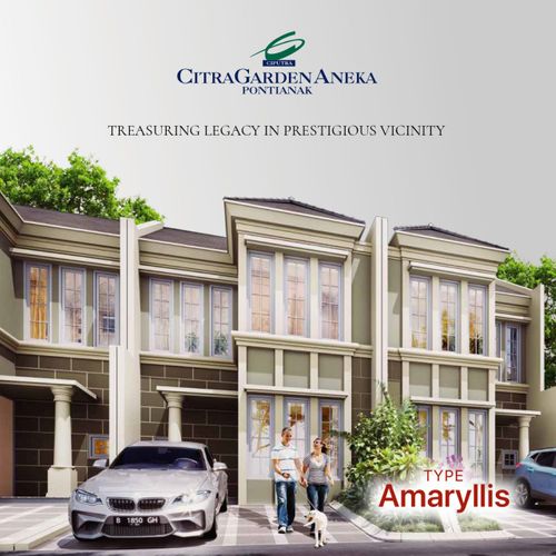 foto tampak rumah tipe AMARYLLIS-BLOK G01 NO 08 perumahan AEROWALK, CITRAGARDEN ANEKA
