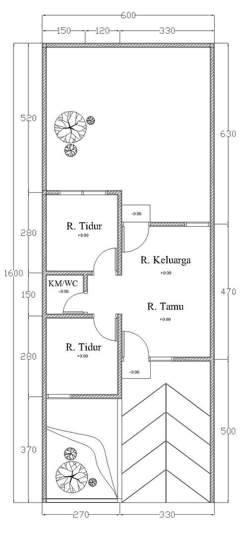 foto denah rumah tipe 36/103 perumahan Permata Royal Manissa