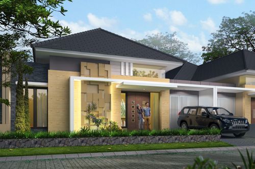 foto tampak rumah tipe A perumahan GRAHA KENCANA