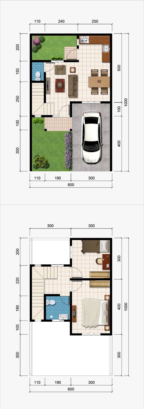 foto denah rumah tipe T60/60 perumahan TANGERANG KENCANA RESIDENCE