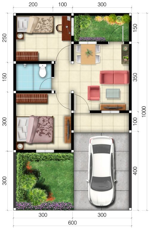 foto denah rumah tipe T33/60 perumahan TANGERANG KENCANA RESIDENCE