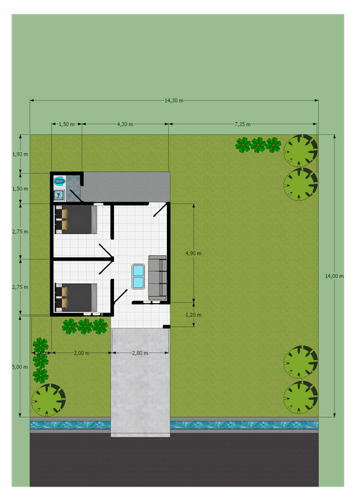 foto denah rumah tipe 36 perumahan Anggrek Residence