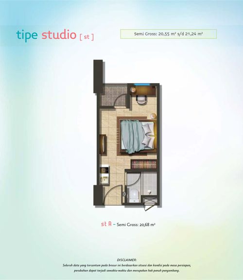 foto denah rumah tipe ST-A perumahan The Springlake