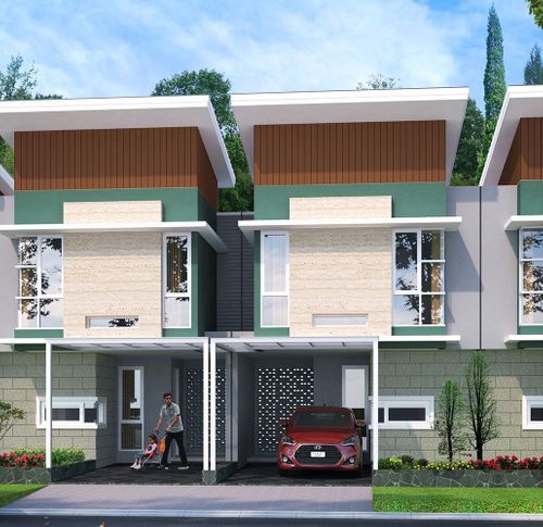 foto tampak rumah tipe Lavana perumahan CLUSTER LAVESH KHI