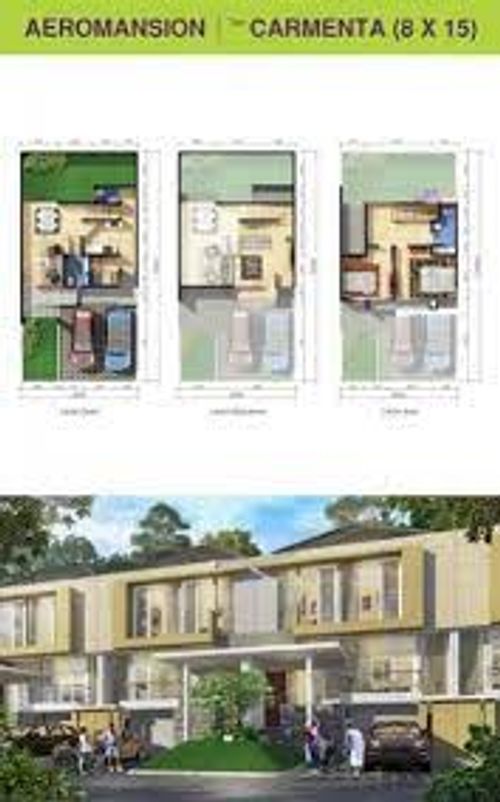 foto denah rumah tipe CARMENTA perumahan AEROWORLD 8, CitraGarden City, Jakarta Barat